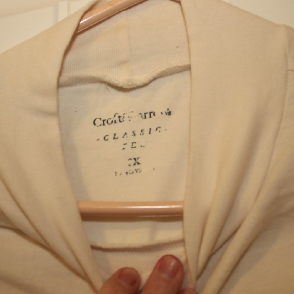 Croft & Barrow Off-White Long Sleeve Mock Neck Tee 2X - Picture 2 of 3